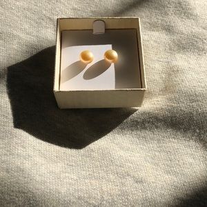 Pearl stud earrings